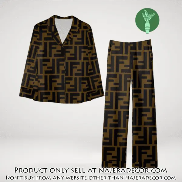 Trending luxury fendi satin pajama set pjs1051 njr3814631
